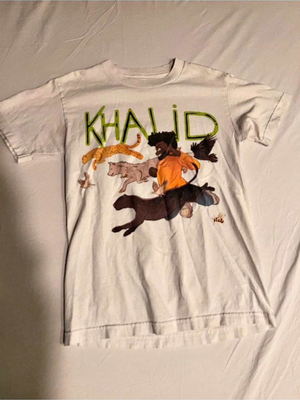 Khalid Free Spirit Tour 2019 T-Shirt women’s Small White